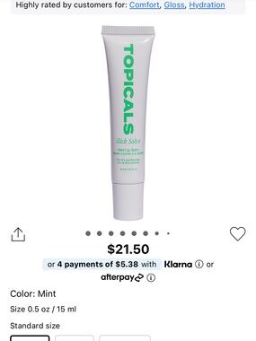 Topicals Slick Salve Mint Lip Balm